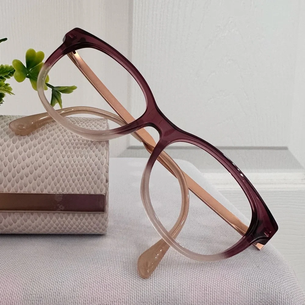 JIMMY CHOO ~ 2-Reading Glass Frames with Snakeskin Embossed Magnetic Case Holder